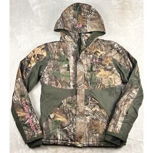 Under Armour Womens Camo Camouflage Gunpowder Jacket Hooded Realtree S Coldgear